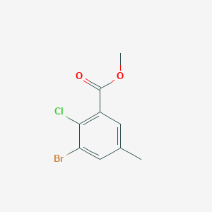 molecular formula C9H8BrClO2 B6305252 Methyl 3-bromo-2-chloro-5-methylbenzoate CAS No. 2092209-00-0