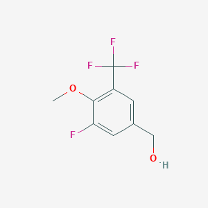 molecular formula C9H8F4O2 B6305287 5-Fluoro-4-methoxy-3-(trifluoromethyl)benzyl alcohol CAS No. 2091685-35-5