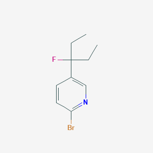 molecular formula C10H13BrFN B6305309 2-Bromo-5-(3-fluoro-3-pentyl)pyridine CAS No. 2090581-63-6