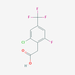 molecular formula C9H5ClF4O2 B6305369 2-Chloro-6-fluoro-4-(trifluoromethyl)-phenylacetic acid CAS No. 132992-24-6