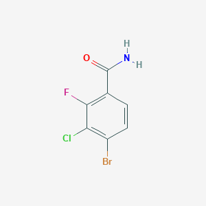 molecular formula C7H4BrClFNO B6305400 4-Bromo-3-chloro-2-fluorobenzamide CAS No. 1863087-69-7