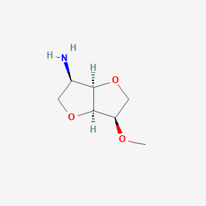 molecular formula C7H13NO3 B6305438 (3R,3aR,6R,6aS)-6-Methoxyhexahydrofuro[3,2-b]furan-3-amine, 95% CAS No. 1907689-88-6