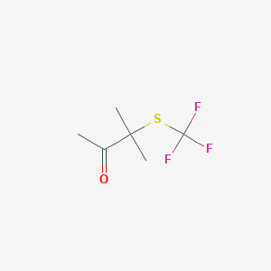 molecular formula C6H9F3OS B6305440 2-Methyl-2-(trifluoromethylthio)butan-3-one;  95% CAS No. 58928-20-4