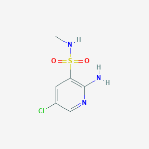 molecular formula C6H8ClN3O2S B6305458 2-Amino-5-chloro-pyridine-3-sulfonic acid methylamide, 95% CAS No. 1864635-69-7