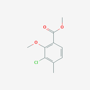 molecular formula C10H11ClO3 B6305461 Methyl 3-chloro-2-methoxy-4-methylbenzoate, 95% CAS No. 1936018-29-9