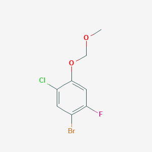 molecular formula C8H7BrClFO2 B6305495 1-Bromo-5-chloro-2-fluoro-4-(methoxymethoxy)benzene CAS No. 1872221-96-9