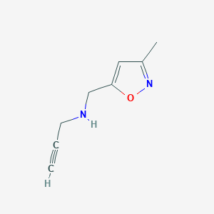 molecular formula C8H10N2O B063055 N-((3-Methylisoxazol-5-yl)methyl)prop-2-yn-1-amine CAS No. 173850-34-5