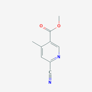 molecular formula C9H8N2O2 B6305505 Methyl 6-cyano-4-methyl-pyridine-3-carboxylate CAS No. 1806328-86-8