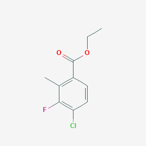molecular formula C10H10ClFO2 B6305529 Ethyl 4-chloro-3-fluoro-2-methybenzoate CAS No. 1807027-04-8