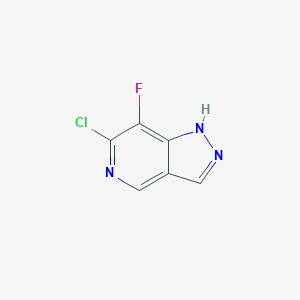 molecular formula C6H3ClFN3 B6305533 6-Chloro-7-fluoro-1H-pyrazolo[4,3-c]pyridine CAS No. 1935965-54-0
