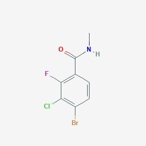 molecular formula C8H6BrClFNO B6305606 4-Bromo-3-chloro-2-fluoro-N-methylbenzamide CAS No. 1860840-79-4