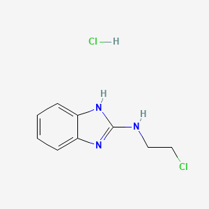 molecular formula C9H11Cl2N3 B6305680 N-(2-Chloroethyl)-1H-benzimidazol-2-amine hydrochloride CAS No. 111971-41-6