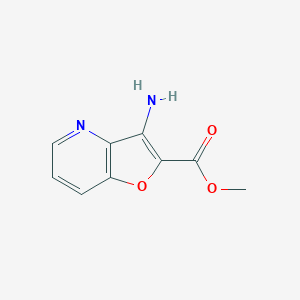 molecular formula C9H8N2O3 B063057 Methyl 3-aminofuro[3,2-b]pyridine-2-carboxylate CAS No. 181285-04-1