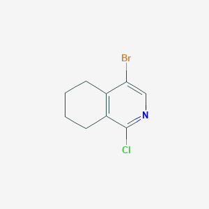 molecular formula C9H9BrClN B6305702 4-Bromo-1-chloro-5,6,7,8-tetrahydroisoquinoline, 95% CAS No. 1934468-86-6