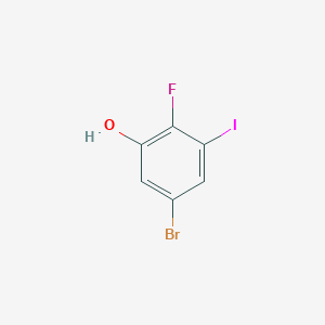 molecular formula C6H3BrFIO B6305703 5-Bromo-2-fluoro-3-iodophenol CAS No. 1805108-68-2