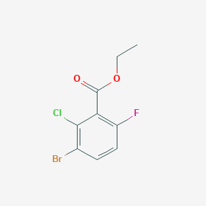 molecular formula C9H7BrClFO2 B6305706 Ethyl 3-bromo-2-chloro-6-fluorobenzoate CAS No. 1805582-12-0