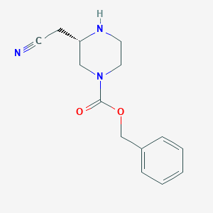 molecular formula C14H17N3O2 B6305725 1-Cbz (S)-3-(cyanomethyl)piperazine CAS No. 1242267-82-8