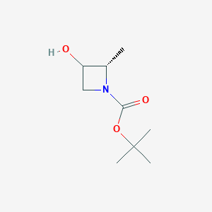 molecular formula C9H17NO3 B6305739 t-Butyl (2S)-3-hydroxy-2-methylazetidine-1-carboxylate CAS No. 1933715-02-6