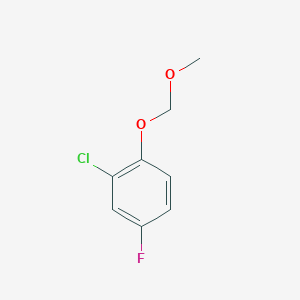 molecular formula C8H8ClFO2 B6305789 2-氯-4-氟-1-(甲氧基甲氧基)苯 CAS No. 1864105-98-5