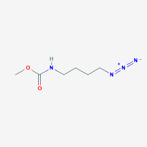 molecular formula C6H12N4O2 B063058 (4-Azidobutyl)carbamic acid methyl ester CAS No. 177489-87-1