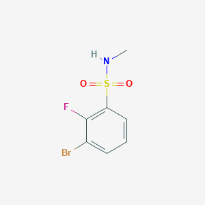 molecular formula C7H7BrFNO2S B6305807 3-Bromo-2-fluoro-N-methyl-benzenesulfonamide, 95% CAS No. 1874642-76-8