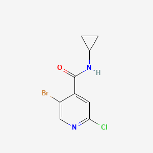 molecular formula C9H8BrClN2O B6305814 5-Bromo-2-chloro-N-cyclopropylisonicotinamide CAS No. 1862872-66-9
