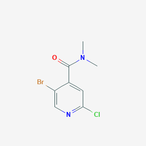 molecular formula C8H8BrClN2O B6305820 5-溴-2-氯-N,N-二甲基异烟酰胺 CAS No. 1863453-75-1