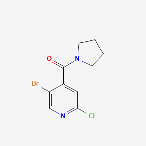 molecular formula C10H10BrClN2O B6305822 (5-Bromo-2-chloropyridin-4-yl)(pyrrolidin-1-yl)methanone CAS No. 1875545-42-8
