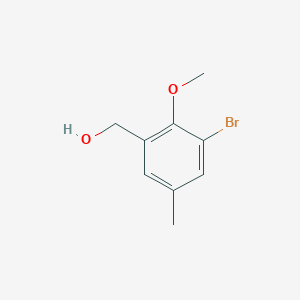 molecular formula C9H11BrO2 B6305835 3-Bromo-2-methoxy-5-methylbenzyl alcohol CAS No. 86259-91-8