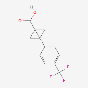 molecular formula C12H9F3O2 B6305840 3-(4-(Trifluoromethyl)phenyl)bicyclo[1.1.0]butane-1-carboxylic acid CAS No. 2089650-74-6