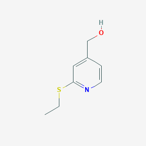 molecular formula C8H11NOS B6305862 (2-(Ethylthio)pyridin-4-yl)methanol;  95% CAS No. 2301857-80-5