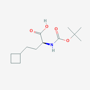 molecular formula C13H23NO4 B6305865 (2S)-2-(tert-Butoxycarbonylamino)-4-cyclobutyl-butanoic acid CAS No. 2349835-19-2