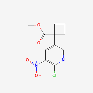 molecular formula C11H11ClN2O4 B6305871 Methyl 1-(6-chloro-5-nitro-3-pyridyl)cyclobutanecarboxylate CAS No. 2125457-86-3