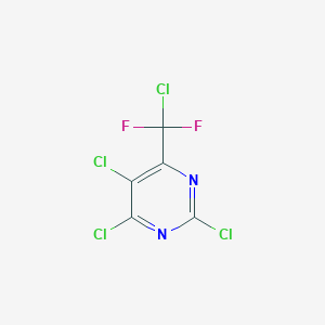 molecular formula C5Cl4F2N2 B6305884 2,4,5-Trichloro-6-(chlorodifluoromethyl)pyrimidine, 97% CAS No. 84737-22-4
