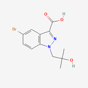 molecular formula C12H13BrN2O3 B6305912 5-Bromo-1-(2-hydroxy-2-methylpropyl)-1H-indazole-3-carboxylic acid CAS No. 2111794-44-4