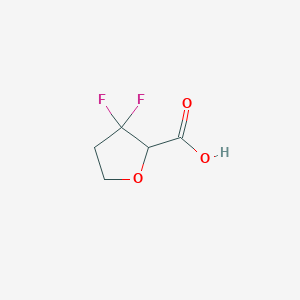 molecular formula C5H6F2O3 B6305915 3,3-Difluorooxolane-2-carboxylic acid CAS No. 2166643-10-1