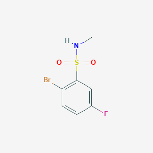 molecular formula C7H7BrFNO2S B6305934 2-Bromo-5-fluoro-N-methyl-benzenesulfonamide, 95% CAS No. 1864395-60-7
