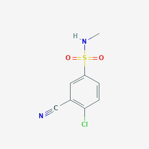 molecular formula C8H7ClN2O2S B6305945 4-Chloro-3-cyano-N-methyl-benzenesulfonamide, 95% CAS No. 1866832-09-8