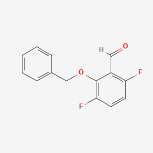 molecular formula C14H10F2O2 B6305986 2-(Benzyloxy)-3,6-difluorobenzaldehyde CAS No. 1823315-67-8