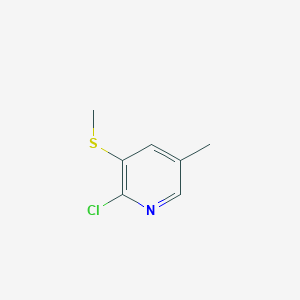 molecular formula C7H8ClNS B6306009 2-Chloro-5-methyl-3-(methylthio)pyridine CAS No. 1823926-25-5