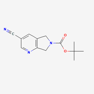 molecular formula C13H15N3O2 B6306051 t-Butyl 3-cyano-5,7-dihydropyrrolo[3,4-b]pyridine-6-carboxylate CAS No. 1823265-81-1