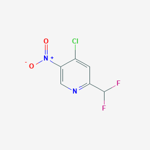 molecular formula C6H3ClF2N2O2 B6306077 4-Chloro-2-(difluoromethyl)-5-nitropyridine CAS No. 1804755-81-4
