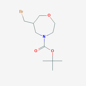 molecular formula C11H20BrNO3 B6306106 t-Butyl 6-(bromomethyl)-1,4-oxazepane-4-carboxylate, 95% CAS No. 1440961-25-0