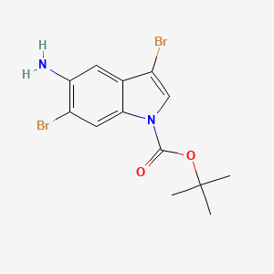 t-Butyl 5-amino-3,6-dibromo-1H-indole-1-carboxylate