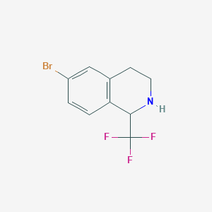 molecular formula C10H9BrF3N B6306193 6-Bromo-1-(trifluoromethyl)-1,2,3,4-tetrahydroisoquinoline, 95% CAS No. 1391067-14-3