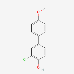 molecular formula C13H11ClO2 B6306199 2-Chloro-4-(4-methoxyphenyl)phenol, 95% CAS No. 85972-64-1