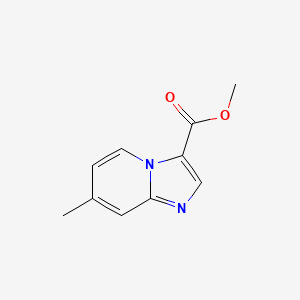 molecular formula C10H10N2O2 B6306201 7-Methyl-imidazo[1,2-a]pyridine-3-carboxylic acid methyl ester, 95% CAS No. 1822752-95-3