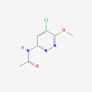 molecular formula C7H8ClN3O2 B6306213 N-(5-Chloro-6-methoxy-pyridazin-3-yl)-acetamide, 95% CAS No. 89694-99-5