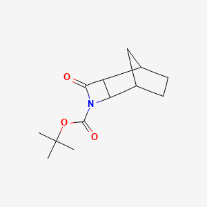 molecular formula C13H19NO3 B6306221 (+/-)-tert-Butyl-4-oxo-3-azatricyclo[4.2.1.02,5]nonane-3-carboxylate, 98% CAS No. 1335034-78-0