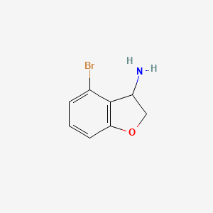 molecular formula C8H8BrNO B6306228 4-Bromo-2,3-dihydro-1-benzofuran-3-amine CAS No. 1337405-95-4